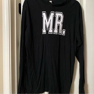 Classic Black 'MR.' Long Sleeve Shirt